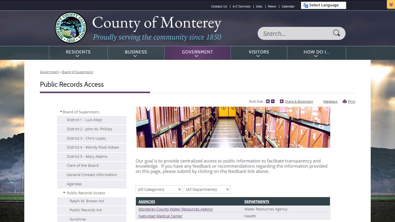 Public Records Access | Monterey County, CA